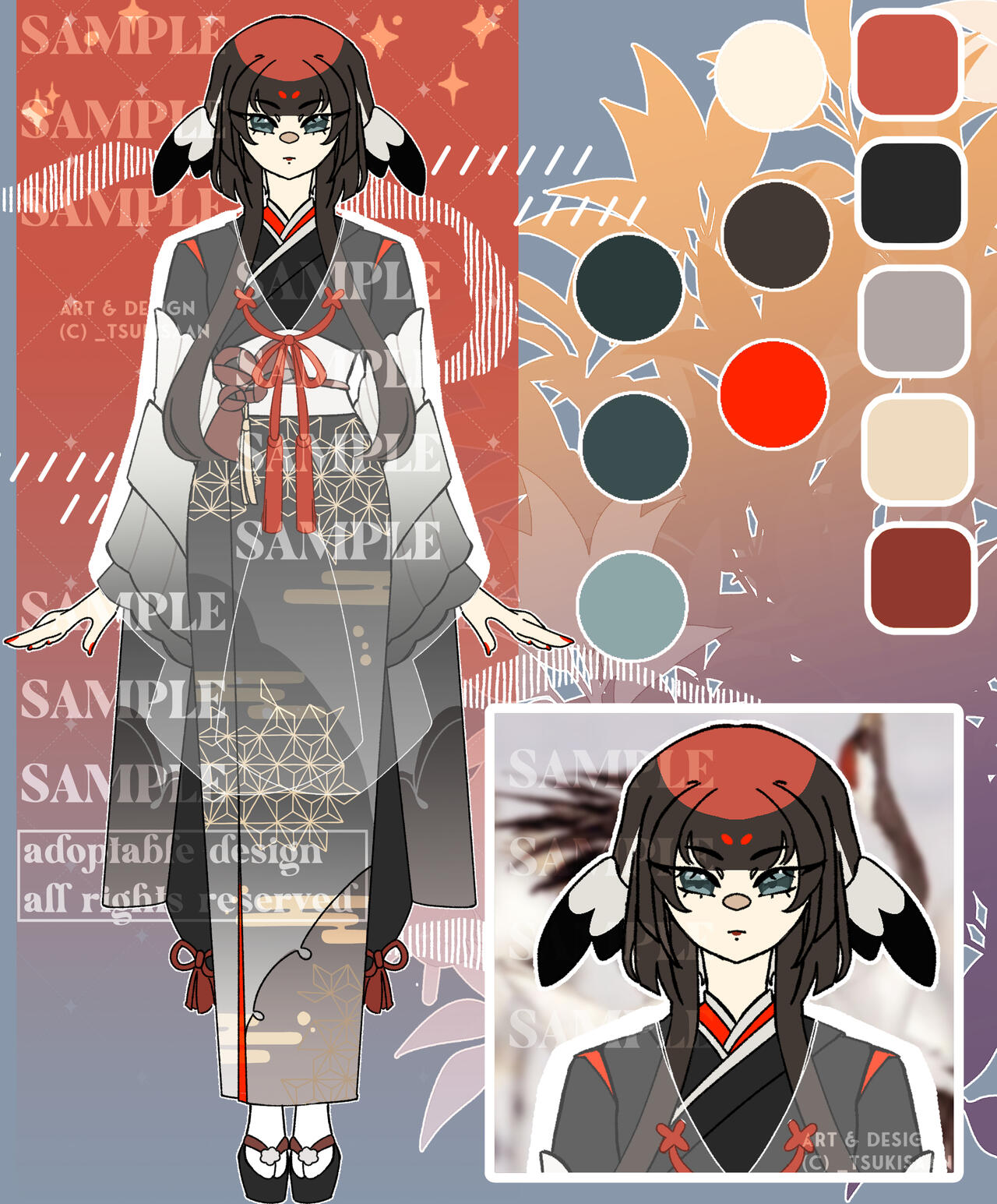 red crested crane - sold